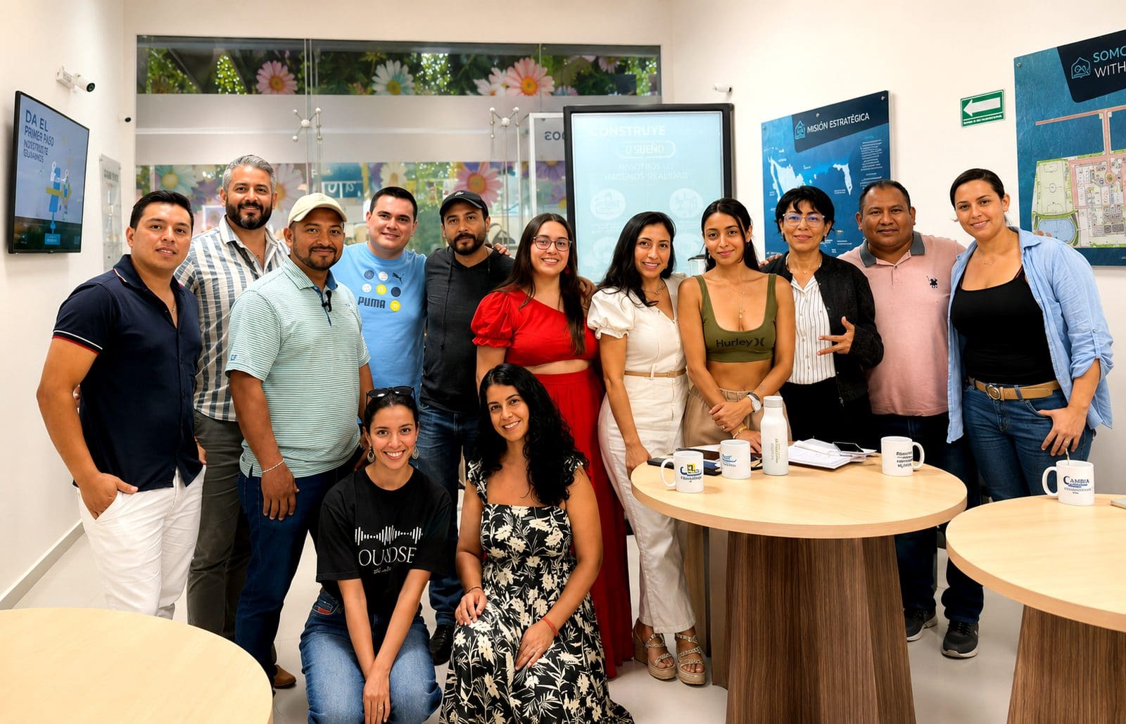 Grupo de participantes al terminar un taller para dueños de negocio impartido por Cognitia.